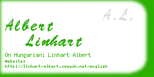 albert linhart business card